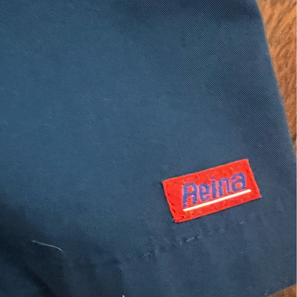 Reina Navy Blue Embroidered Women's scrub Top - Picture 4 of 5